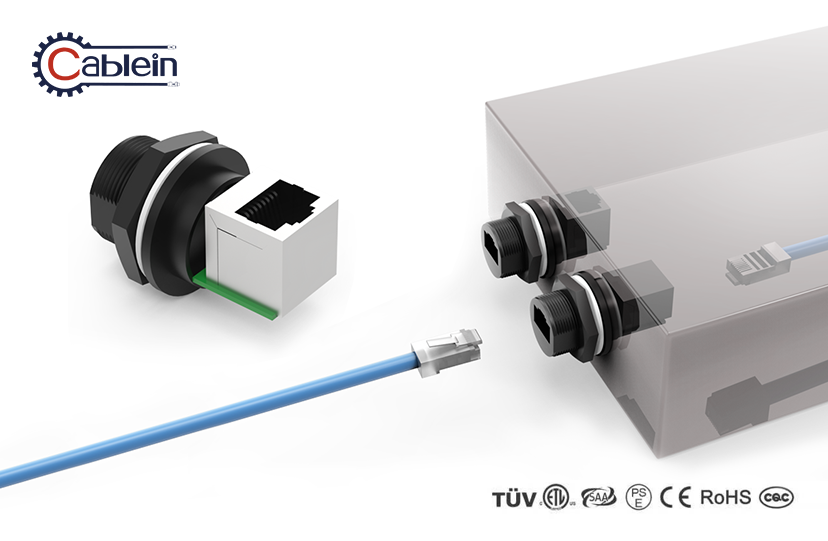 RJ45 Right Angle Waterproof Connector